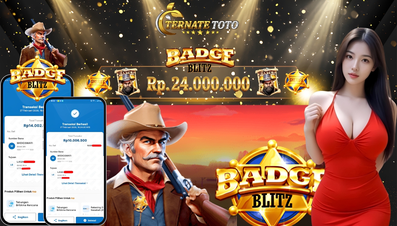 TERNATETOTO - JACKPOT BADGE BLITZ Rp.24,000,000,-